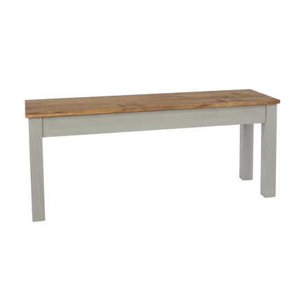 Linea - Dining Bench - Grey & Antique Waxed Pine