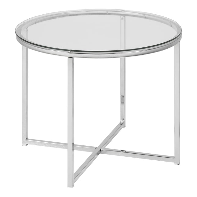 Cross - Round Metal Side Table