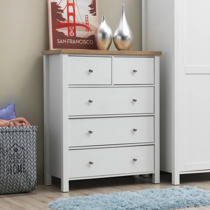 Astbury - 3 Piece Bedroom Set - 5 Drawer Chest - White