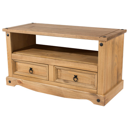 Corona - TV Unit - 2 Drawer Traditional Pine