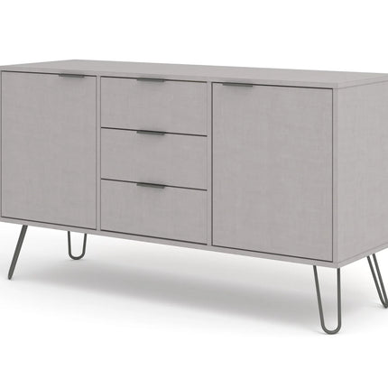 Augusta - Sideboard - 2 Door 3 Drawer Grey & Hairpin Legs