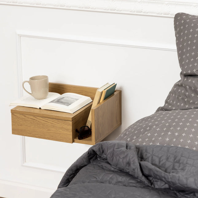 Ashlan - Bedside Table with Drawer and Shelf