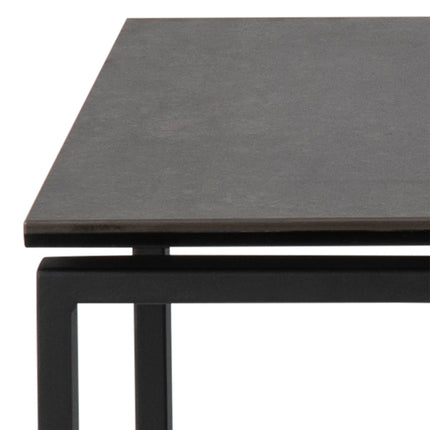 Katrine Ceramic Nest of Tables Black Set of 3 Stylish Square Tables