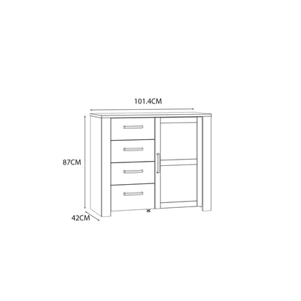 Bohol 1 Door 4 Drawer Chest – Provensal Storage, Choice Of Finishes