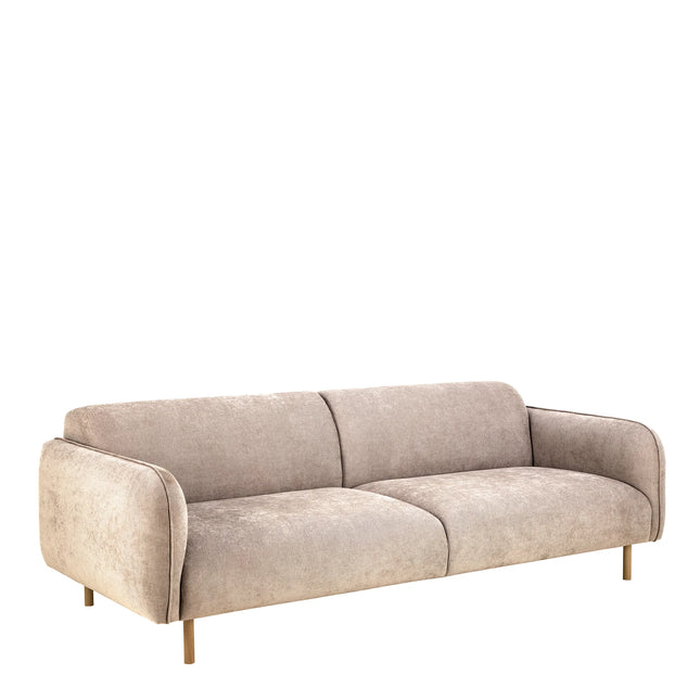 Westham 3 Seater Sofa in Fay Beige & Dusty Brown Fabric – Stylish Comfort