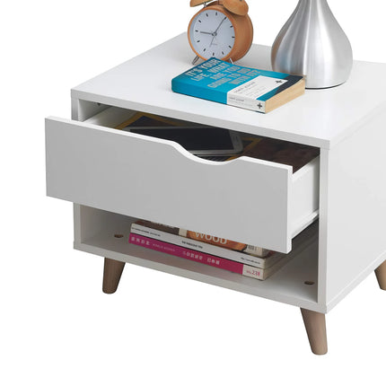 Pulford - Bedside Table - 1 Drawer - White