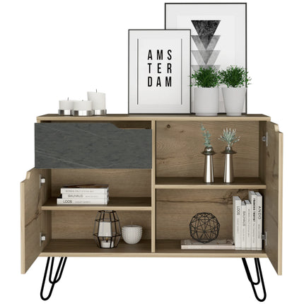 Manhattan - Sideboard - 2 Door 1 Drawer & Hairpin Legs