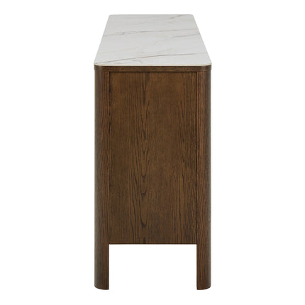 Southampton Sideboard With 2 Doors 2 Drawers and 2 Shelves in Cream Ceramic