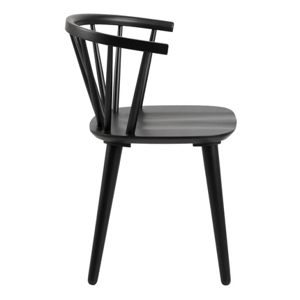 Christo Oak Dining Table with 6 Ida Black Dining Chairs Set