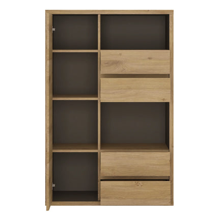 Shetland - 1 Door 4 Drawer Display Cabinet