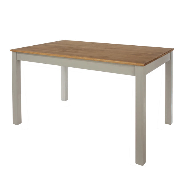 Linea - Dining Table - Two-Tone Grey & Antique Waxed Pine