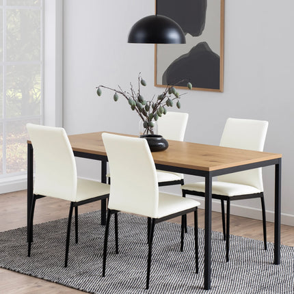 Seaford - Dining Table in Black & Oak