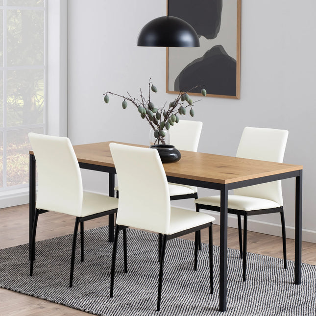 Seaford - Dining Table in Black & Oak