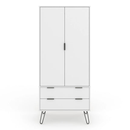 Augusta - Wardrobe - 2 Door 2 Drawer & Hairpin Legs