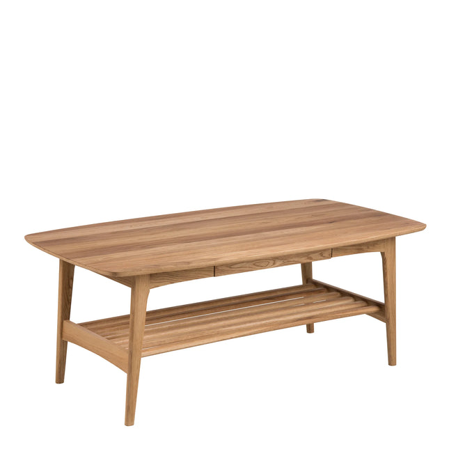 Emma Coffee Table Oak Veneer Scandinavian 130cm