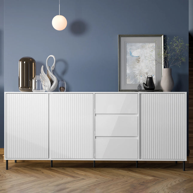 Avenale Sideboard | 3 Door 3 Drawer | Choice of Alpine White Gloss, Anthracite or Cashmere