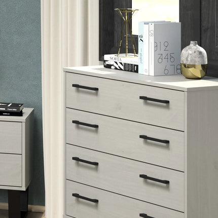 Texas - Chest of Drawers - 4 Drawer Industrial & Black Metal Legs