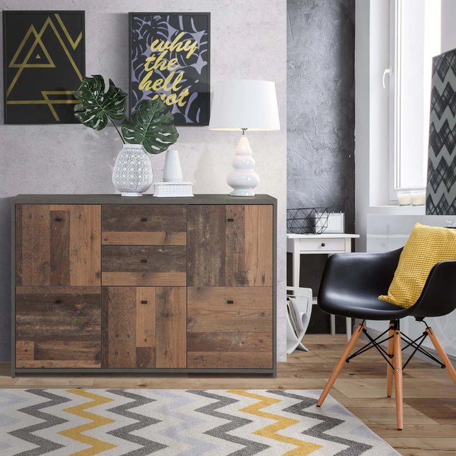 Best Chest - Storage Cabinet with 2 Drawers and 5 Doors