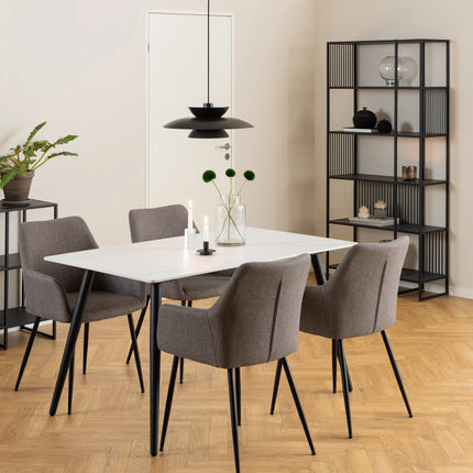 Strington - Bookcase with 5 Shelves in Black