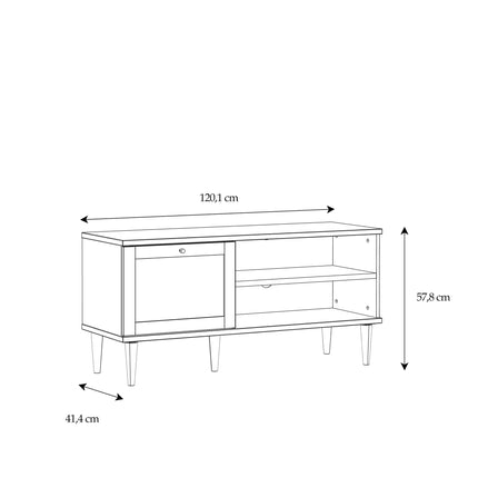 Calasetta - 1 Door 2 Shelf TV Unit in Rattan