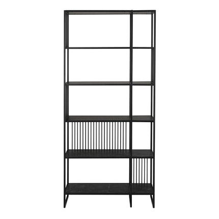 Strington - Bookcase with 5 Shelves in Black