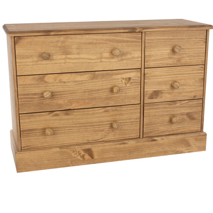 Cotswold - Chest of Drawers - 6 Drawer Antique Waxed Pine