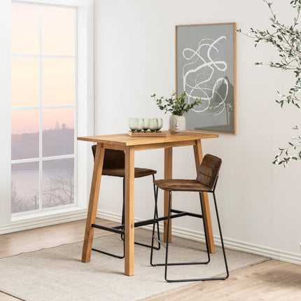 Chara Bar Table in Oak with Scandinavian Design