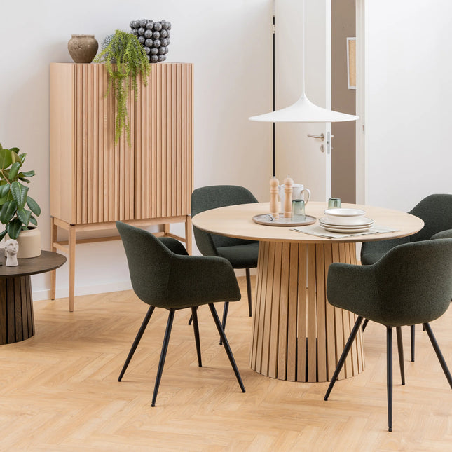 Christo Round Dining Table in Oak & White Oak – Scandinavian Design
