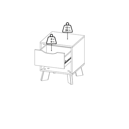 Ikast - Nightstand 1 Drawer
