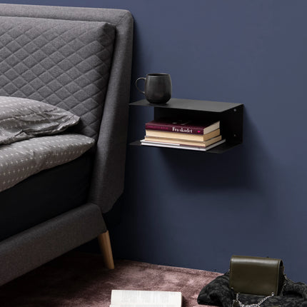 Joliet Wall Shelf in Matt Black – Stylish & Durable Storage