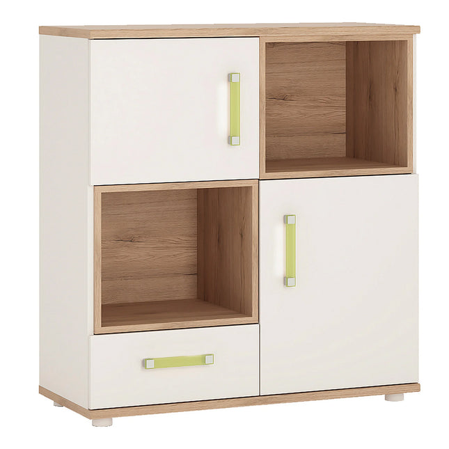 4Kids Sideboard 2 Door 1 Drawer High Gloss 90.7cm