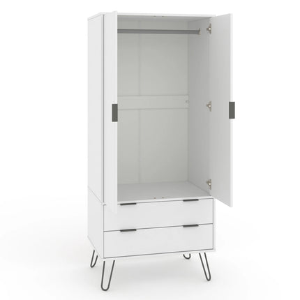 Augusta - Wardrobe - 2 Door 2 Drawer & Hairpin Legs