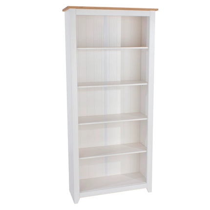 Capri - Bookcase - 5 Shelf Modern Farmhouse & Pine Top