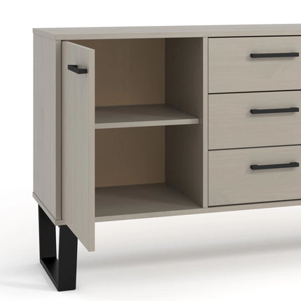 Texas - Sideboard - 1 Door 3 Drawer Grey Waxed Pine