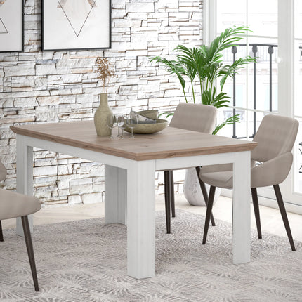 Illoppa - Dining Table Extended in Oak Nelson/Snowy Oak