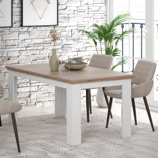 Illoppa - Dining Table Extended in Oak Nelson/Snowy Oak