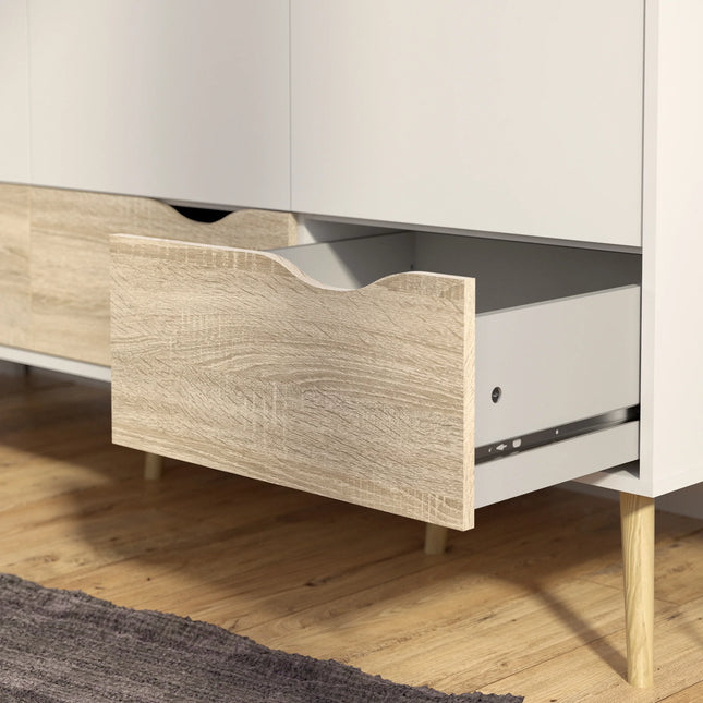 Oslo - Wardrobe 3 Doors 3 Drawers