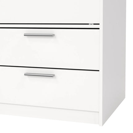 Line - Wardrobe with 2 Sliding Doors and 4 Drawers