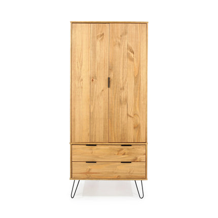 Augusta - Wardrobe - 2 Door 2 Drawer & Hairpin Legs