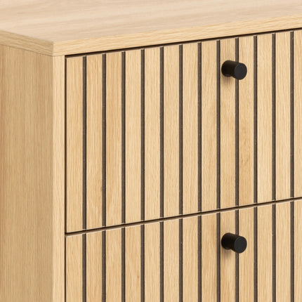 Albany Bedside Table 2 Drawers Lamella Front 70cm