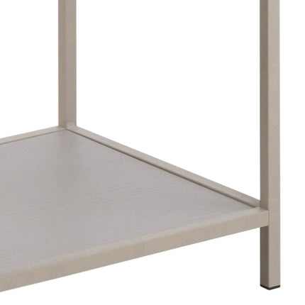Seaford - Tall Grey Metal 2 Drawer Bookcase with 4 Shelves