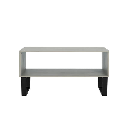 Texas - Coffee Table - Grey Waxed Pine with Open Shelf
