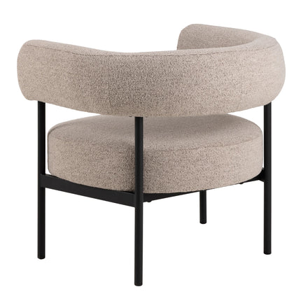 Oakfield - Lounge chair in Beige Fabic with Black Legs