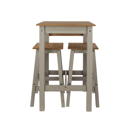 Linea - Drop Leaf Breakfast Dining Set - Grey