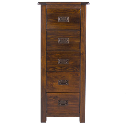 Boston - Chest of Drawers - 5 Drawer Narrow Traditional