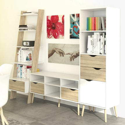 Oslo Wide TV Unit 2 Drawers 4 Shelves - Choice Of Finishes