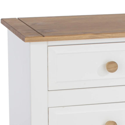 Capri - Bedside Table - 3 Drawer & Antique Waxed Pine Top