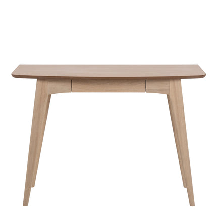 Woodstock 1 Drawer Desk in Oak with White Pigmented Oiled Finish