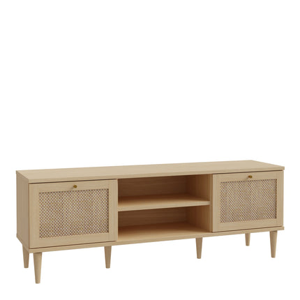 Calasetta - 2 Door 2 Shelf TV Unit in Rattan