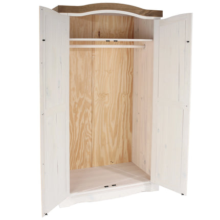 Corona - Wardrobe - 2 Door Traditional with Exposed Hinges